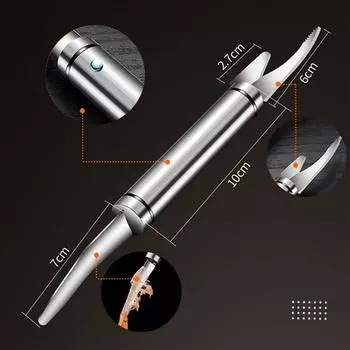 6 в 1 Многофункциональный быстрый нож для очистки креветок из нержавеющей стали, линия для резки креветок, скребок, копание рыбьей чешуи, нож, кухонные инструменты светло-серый