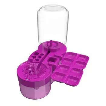 6 в 1 очиститель кистей для художников, учителей, детей, держатель для кистей, палитра, очиститель кистей с циркуляцией воды, портативный инструмент для рисования фиолетовый