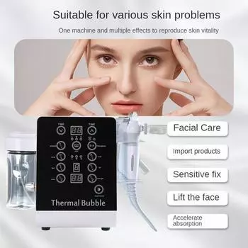 6 в 1 плазменный термопузырьковый аппарат Водородно-кислородный косметологический аппарат Ионный холодный молот RF Биполярный полимерно-водный спа-аппарат для лица AU Plug