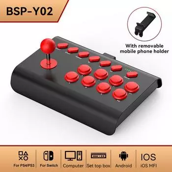 6 в 1 ретро аркадная игровая консоль джойстик рокер беспроводной Bluetooth проводной файтинг контроллер для Nintendo Switch PS4 PS3 ПК