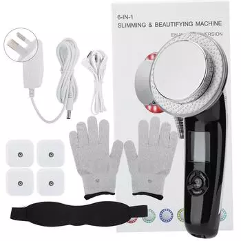 6-в-1 светодиодный массажер для похудения тела EMS отбеливающий омолаживающий прибор для кожи инфракрасный нагреватель 100-240 В AU Plug