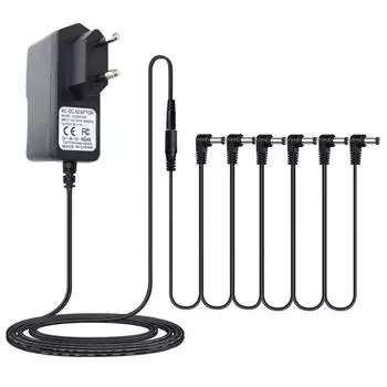 6-в-1 Топология Кабель Эффекты Адаптер питания Solid Guitar 9V DC 1A Гитарная педаль Адаптер питания Электрогитара