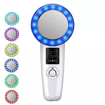 6 в 1 ультразвуковой кавитационный массажер для похудения тела потеря веса антицеллюлитный сжигатель жира гальванический инфракрасный аппарат EMS терапии NO Retail Box белый