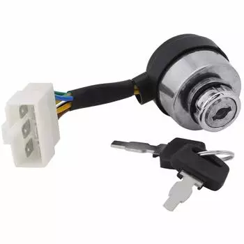 6 Wire Ignition Switch with Key Ignition Lock Cylinder for 2.5-6.5K 188F Gas Generator