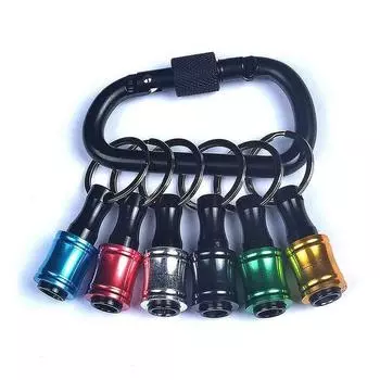 6 X 1/4 шестигранный хвостовик, быстросъемный брелок, отвертка, держатель для сверл, набор бит