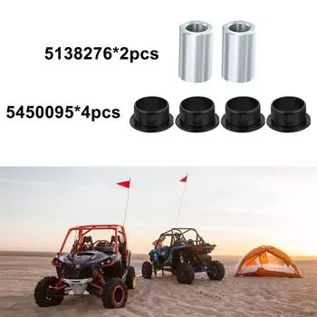 6 X для RZR/Genera Series черный/серебристый комплект втулок передних и задних рычагов управления 5450095,5138276
