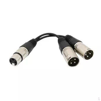 6 XLR 3-контактный FEMALE на 2 Dual man Y SPLITTER Микрофон PA