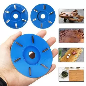 6-зубчатый диск для резьбы по дереву Гладкая точная резьба Простая установка Многоцелевой пень 16mm Flat Mouth