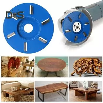 6-зубчатый диск для резьбы по дереву, гладкая и точная резьба, простая установка, многоцелевой диск для удаления пней, угловая шлифовальная машина, диск для резьбы по дереву 16mm Arc-shaped