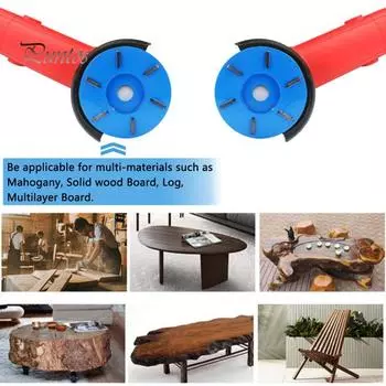 6-зубчатый диск для резьбы по дереву, гладкая и точная резьба, простая установка, многоцелевой диск для удаления пней, угловая шлифовальная машина, диск для резьбы по дереву 16mm Arc-shaped