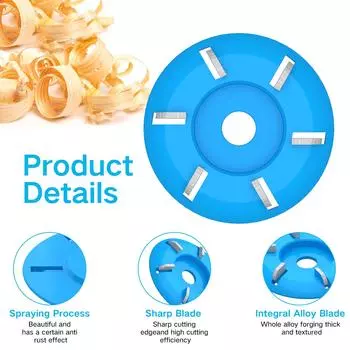 6-зубчатый турбодиск для резьбы по дереву, шлифовальный круг по дереву, 5/8 , 7/8 , 22 мм, втулка для оправки, турбочайник для формовки резьбы по дереву