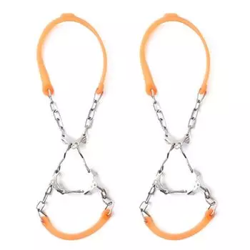 - 6 зубцов для льда, снегоступы, противоскользящие, унисекс, когти, шипы для обуви на открытом воздухе (Оранг