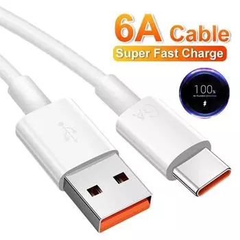 6A 66W Type C USB-кабель для быстрой зарядки для Xiaomi 10T 11 Lite 12 13T 14 Redmi Note 11T 12 13 POCO X3 X5 Pro Turbo Charge Cable 2m 0.25m