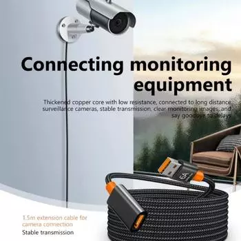 6A Single Head Connect Line 120W Female To Male USB 3.0 удлинительный кабель кабель для передачи данных удлинитель шнур чёрный