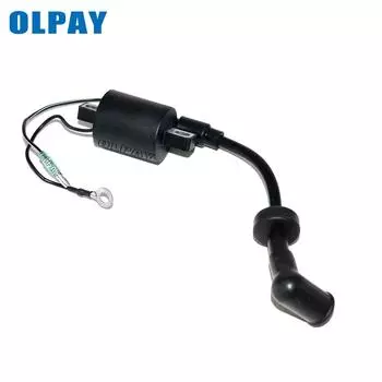 6E0-85570 Катушка зажигания с крышкой для лодочного двигателя Yamaha, 2-тактный 4HP 5HP Parsun Powertec SEAPRO и т. д. 5HP 6E0-85570-00;6Э0-85570-10 чёрный