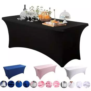 6FT Banquet Tablecloth Upscale Hotel Restaurant Tablecloth Ins Universal Rectangular Tablecloth for Wedding Banquet and Party 6FT 183X75X75cm