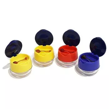 6G Lip Film Bottle Lip Film Box с силиконовой ложкой Пустая бутылка для бальзама для губ Личная гигиена Крем Маска Упаковка Контейнер синий