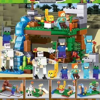 6IN1 Village Building Set Строительные блоки Игрушки для мальчиков Подарки для детей MC-Water room-300+Pcs