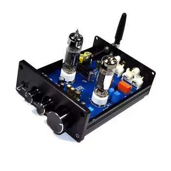 6J5 Ламповый усилитель, предусилитель BT Preamp AMP с регулировкой громкости высоких частот и низких частот серебряный