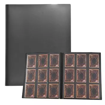 6KJFEIWG Карман для карточек, держатель для карточек на 360 градусов, чехол для карточек, держатель для карточек на 9 карманов (Карты могут) (черный)