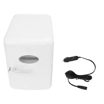 6L Автомобильный холодильник Компактная конструкция Экономия места Белый 42W Косметический холодильник для домашнего офиса UK Plug белый