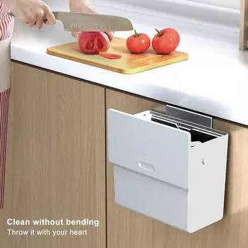 6л подвесной мусорный бак с крышкой большой емкости современный настенный шкаф дверь под раковиной крепление для мусора контейнер для хранения мусора кухонные принадлежности 6L A