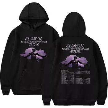 6lack, так как у меня есть любовник, тур 2023, большой размер, женская/мужская толстовка с капюшоном Y2K, уличная одежда, пуловер в стиле хип-хоп, куртка с капюшоном 4XL