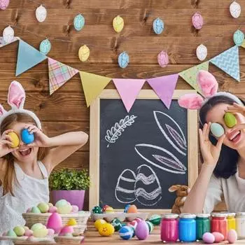 6M 40LEDS пасхальные яйца световые гирлянды на батарейках пасхальные гирлянды пастельные огни для пасхальной вечеринки внутреннее украшение 1.5m 10leds USB