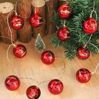 6M 40LEDS рождественские украшения шар гирлянда праздничные гирлянды батарейки USB вечеринка украшение для дома ночные огни 851 1.5m 10balls battery