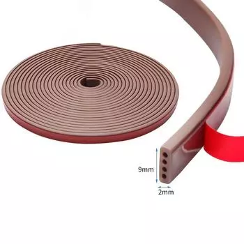 6M Домашняя Звукоизоляция Самоклеящаяся Для Двери Окна Уплотнительная Лента Уплотнитель От Сквозняков Погодная Лента I Type 9x2mm коричневый