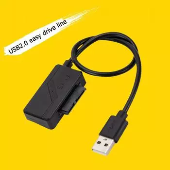 6P 7P CD DVD Rom SATA в USB 2.0 кабель-конвертер для ПК, ноутбука, тонкого Sata 13-контактного USB-адаптера, оптического привода