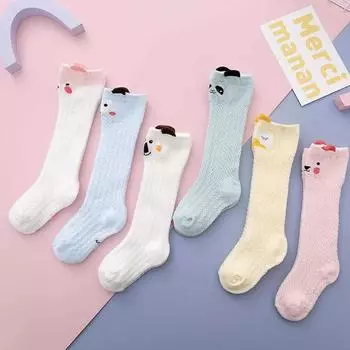 6Pairs Summer new cute A-class baby mesh socks thin breathable socks