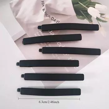 6PC Korean Simple Style Solid Khaki Pink Color Matte Hairpin Hairgrip for Girls Women Sweetly Hair Side Clips Accessories