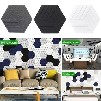 6PC Звукоизоляционная ДВП Для Стены И Потолка Студийный Декор Для Домашнего Офиса Студийный Декор белый