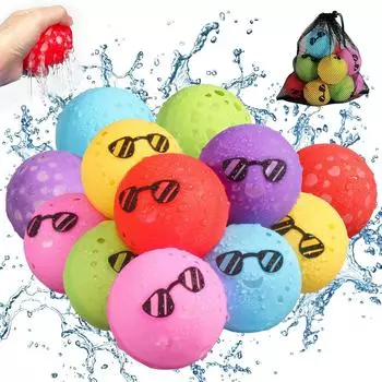 6PCReusable Water Toys, надувные водные игрушки для детей и взрослых, летняя вечеринка, силиконовые водные игрушки для активного отдыха One Size