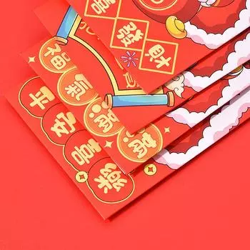 6Pcs 2025 Chinese Snake Year Red Envelope Money Packet Chinese New Year Lucky Money Red Packets Spring Festival Cartoon Hong Bao one size