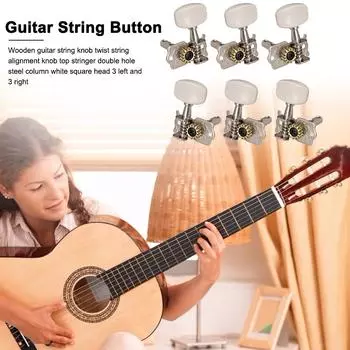 6pcs Acoustic Guitar 3L 3R Open String Button Tuning Key Tuner Pegs Knobs AU