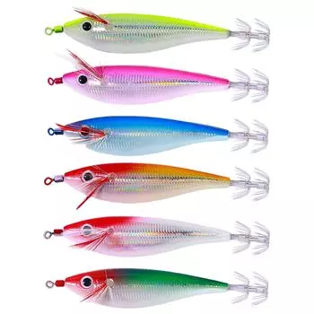 6Pcs Artificial Shrimp Cuttlefish Hard Fishing Baits for Enhances Attraction Fishing Lures Set for Fishing Experiences