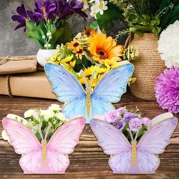 6pcs Butterfly Flower Candy Boxes Chocolate Packaging Bag for Wedding Baby Shower Birthday Party Supplies Gift Packaging Box other