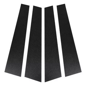 6Pcs Carbon Fiber Car Pillar Posts Trims For VW Golf MK7 2013-2016 2017 2018 2019 2020(Europe) Auto Window Door Stickers углеродного волокна черного