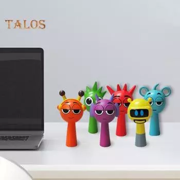 6 шт., мультяшный музыкальный игровой персонаж, фигурка персонажа из ПВХ, статуэтка, скульптура, игрушка, настольное украшение для детей и взрослых, игровой фанат, подарок Sets