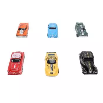 6pcs Children Alloy Car Toy Set Racing Toy Car Vehicle Set for Toddlers Home Decoration Gift