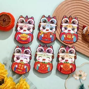 6Pcs Chinese Laser Luck Money Bag Zodiac Snake New Year Blessing Bag New Year Gifts Style 2