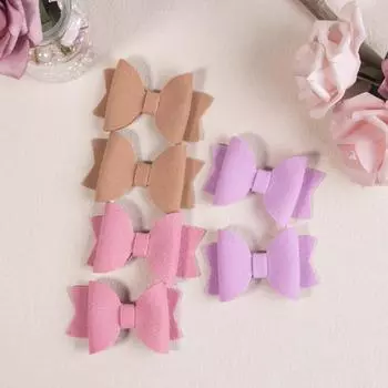 6pcs Cute 3inch Soft Hair Bows Girls Hair Clips Cute Fabric Bows Hairpins Hair Accessories