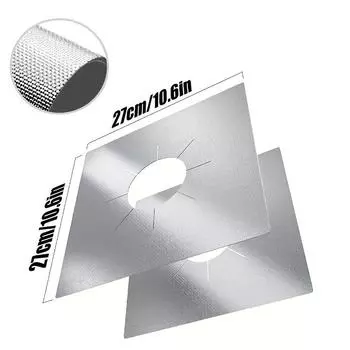 6pcs Extra Thick 0.2mm Premium Reusable Gas Range Stovetop Burner Protector Pads - Durable Liner Covers for Easy Cleaning