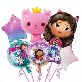 6pcs gabby balloons for kids birthday party, baby birthday party, gender ads