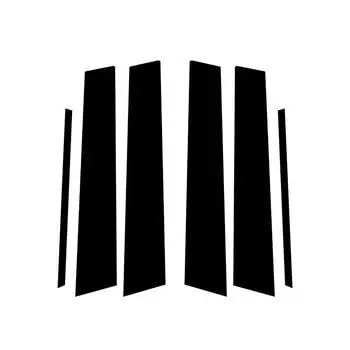 6Pcs Glossy Black Pillar Posts Cover Door Window Trim For Toyota Camry 2012-2017