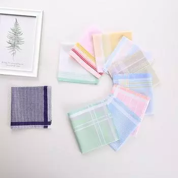 6pcs Handkerchief Soft Pocket Square Clean Hanky Convenient Cotton With Casual Suits Kerchief 6pcs