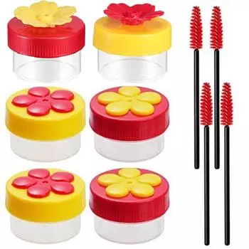 6Pcs Hummingbird Hand Feeder Handheld Hummingbird Feeders With 4 Brushes