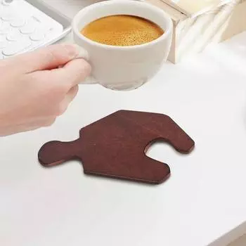 6Pcs Insulated Puzzle Cup Mat Heat-resistant Jigsaw Tea Coffee Coaster Log Coaster Kitchen Bar 6Pcs Set